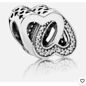 Pandora Silver Intertwined Hearts Charm